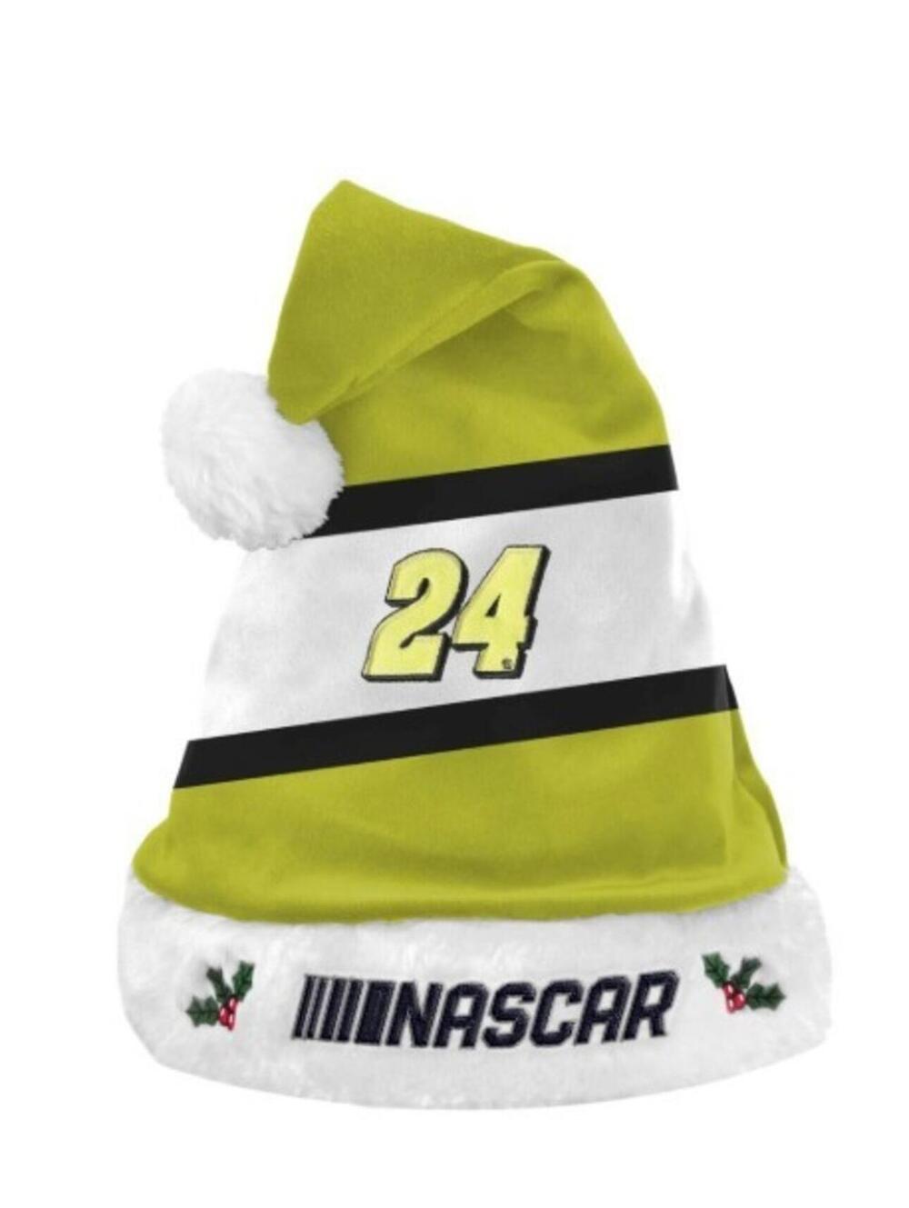 FOCO NASCAR #24 Santa Hat Embroidered Colorblock Racing Holiday Cap Gift Race